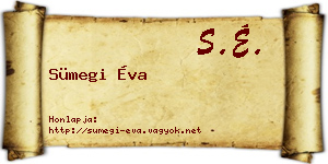 Sümegi Éva névjegykártya