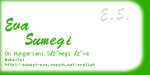 eva sumegi business card